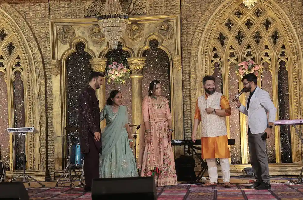 Wedding crowd interaction